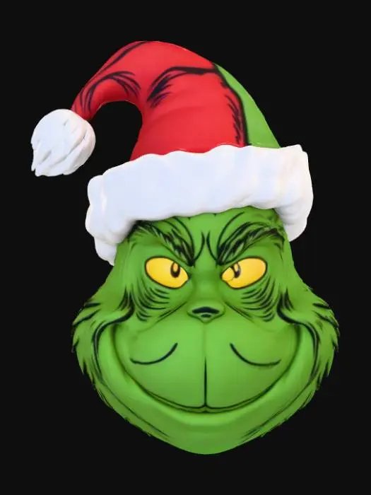 3D model for Grinch's Holiday Grin Coaster