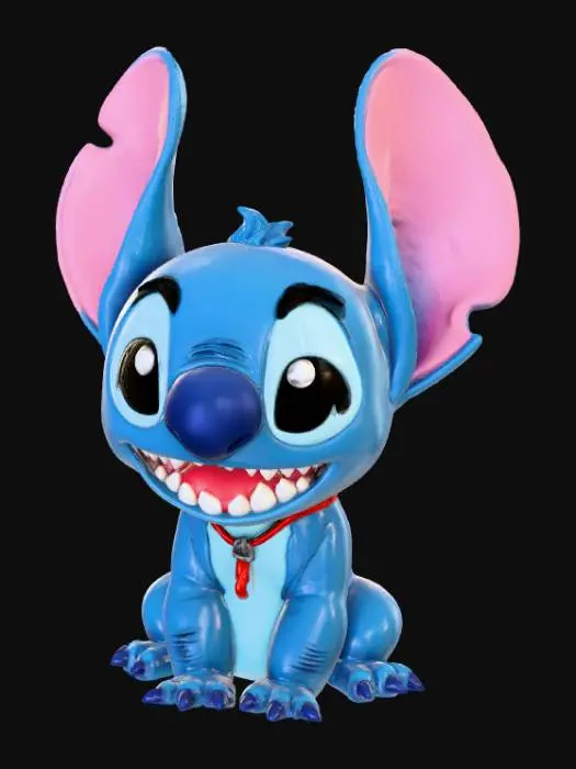 3D model for High detail, Stitch Face, broach only.