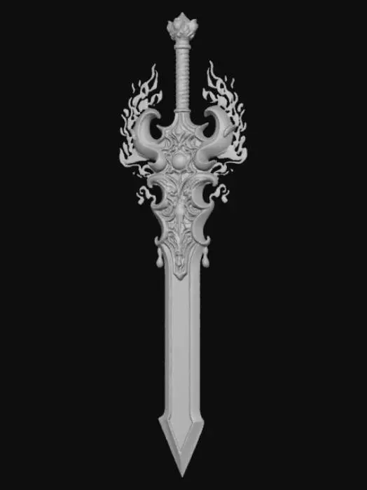 3D model for High detail, legendary, anime, extravagant, Artifact weapon