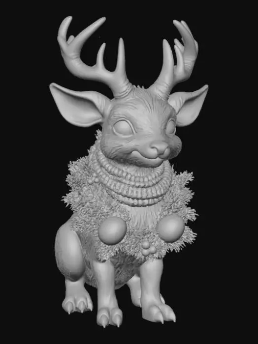 3D model for High detailed, Xenomorphic, Christmas, Tabletop Decoration.