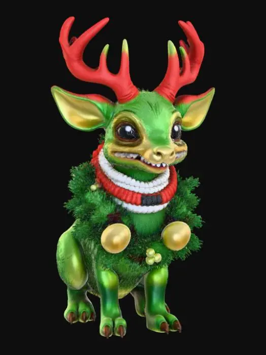 3D model for High detailed, Xenomorphic, Christmas, Tabletop Decoration.