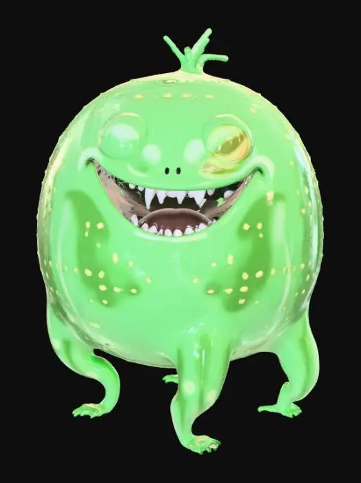 3D model for Spherical slime monster