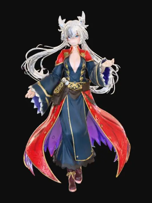 3D model for High detail, legendary, anime, extravagant, wall art decoration.