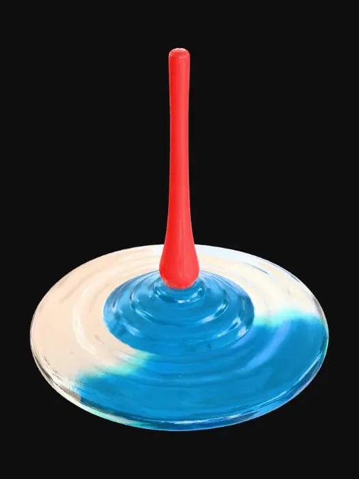 3D model for Flat Dripping paint off counter, dripping paint only.