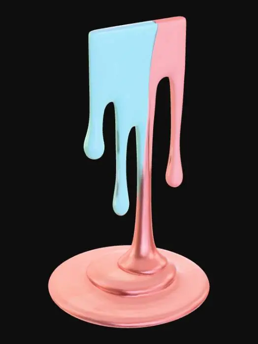 3D model for Dripping paint off counter, dripping paint only.