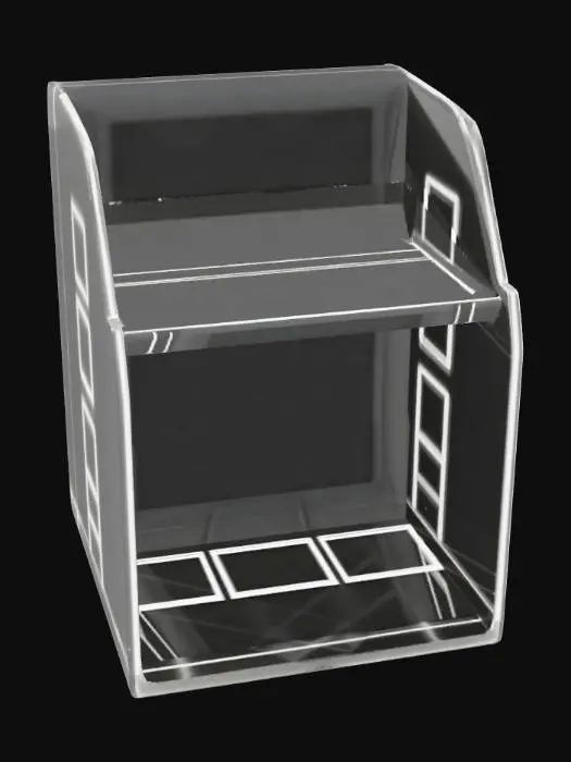 3D model for Acrylic slotted magazine holder