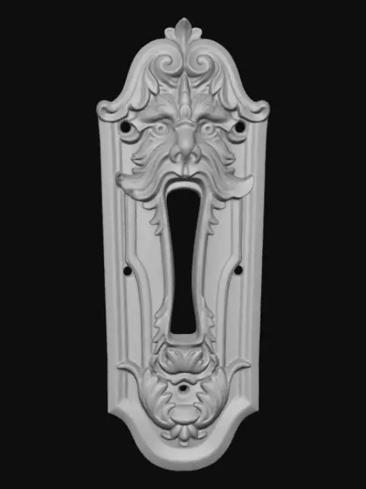 3D model for Lion's light switch cover, with hole in the center