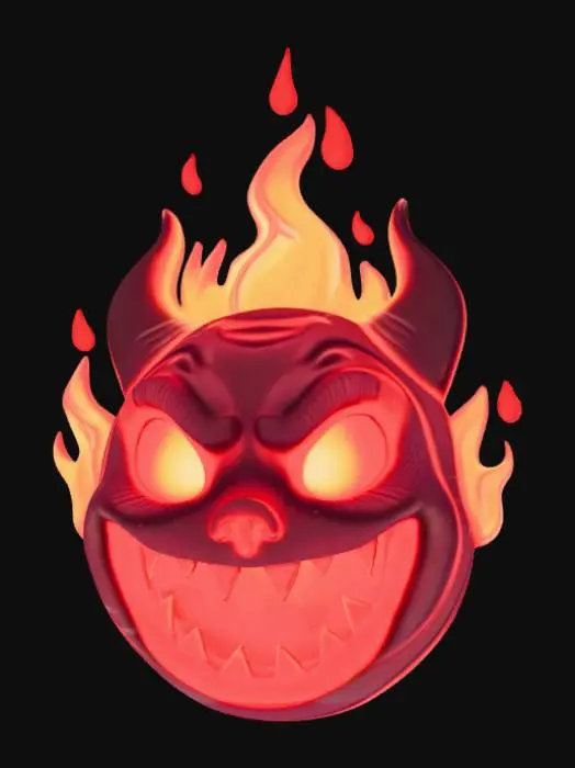 3D model for Hellfire Emoticon