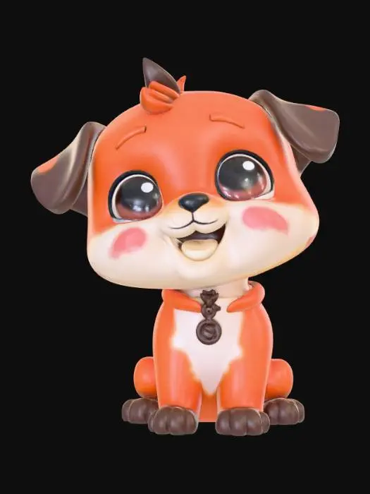 3D model for Low Detail, animal charm, no chain