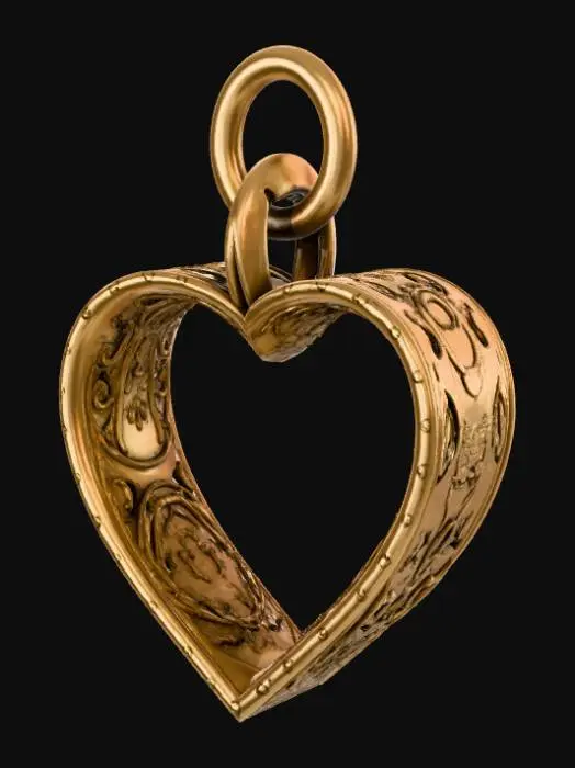 3D model for High Detail, pendant charm, The missing piece, no chain