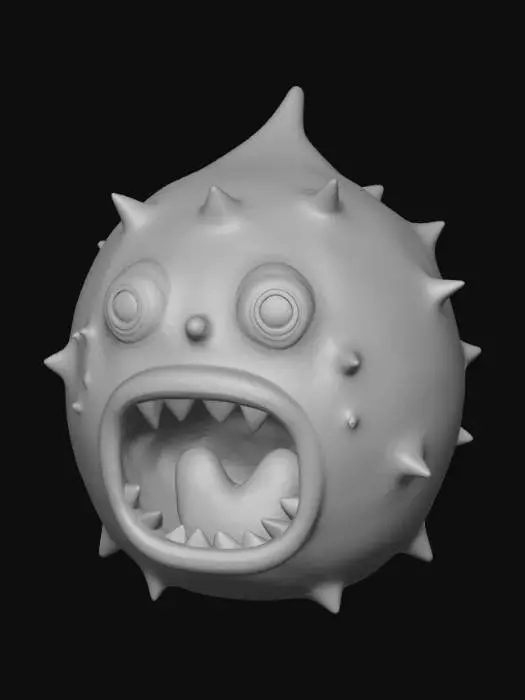 3D model for Spherical slime monster