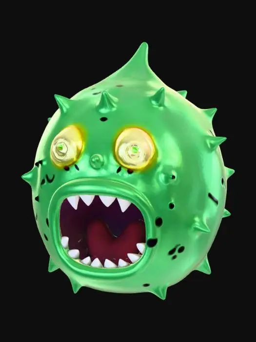 3D model for Spherical slime monster
