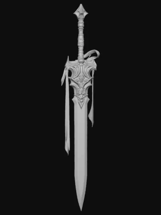 3D model for High detail, legendary, anime, extravagant, Artifact weapon
