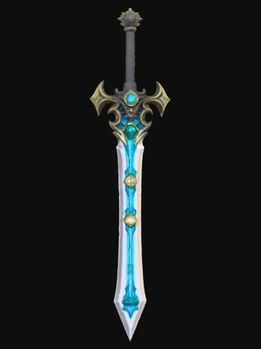 3D model for High detail, legendary, anime, extravagant, Artifact weapon
