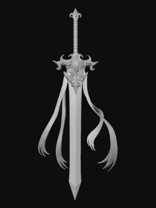 3D model for High detail, legendary, anime, extravagant, Artifact weapon