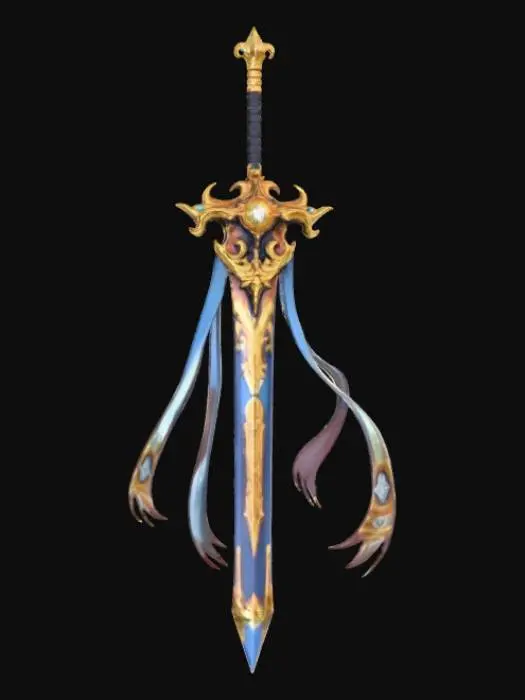 3D model for High detail, legendary, anime, extravagant, Artifact weapon