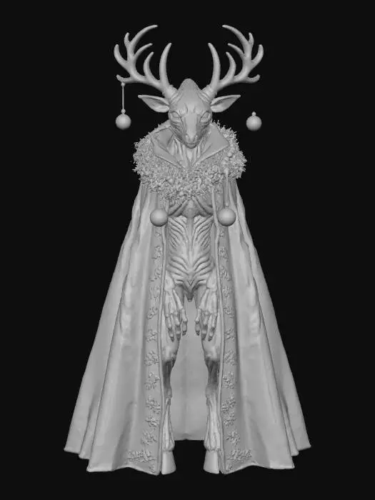 3D model for High detailed, Xenomorphic, Christmas, Tabletop Decoration.