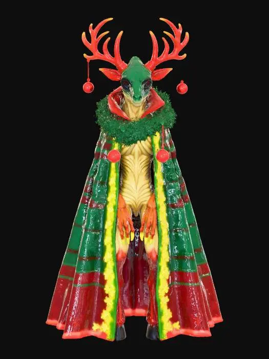 3D model for High detailed, Xenomorphic, Christmas, Tabletop Decoration.