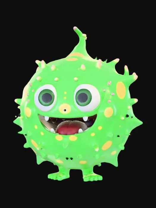 3D model for Spherical slime monster
