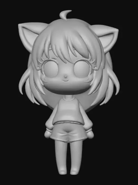 3D model for Simple detail, plain, kolala, kawaii, chibi