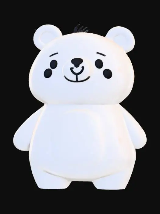 3D model for Smooth Simple detail, plain, kolala bear