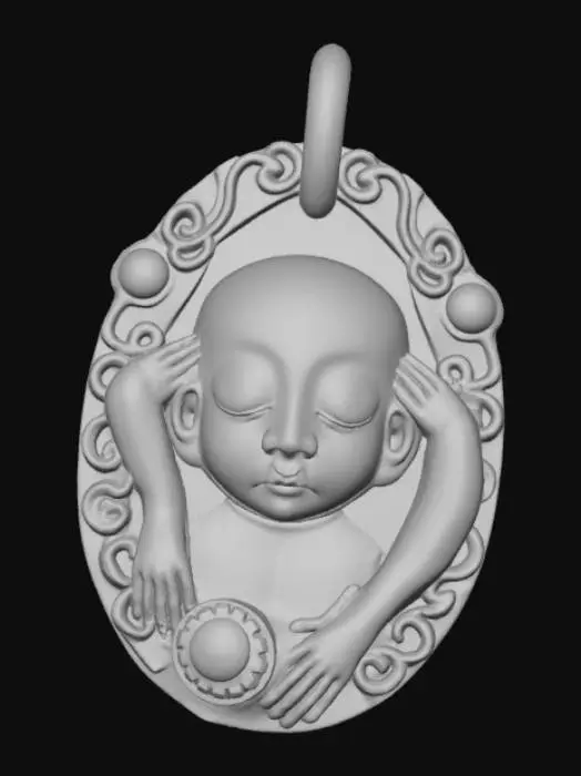 3D model for Im tired pendant