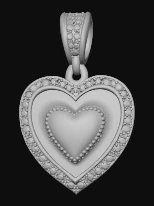 3D model for High Detail, valentines charm, no chain