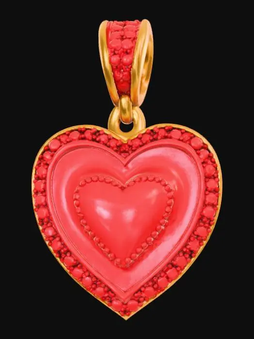 3D model for High Detail, valentines charm, no chain