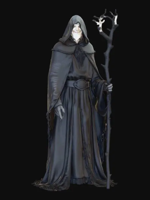 3D model for Low Detail, simple, horror charm, no chain