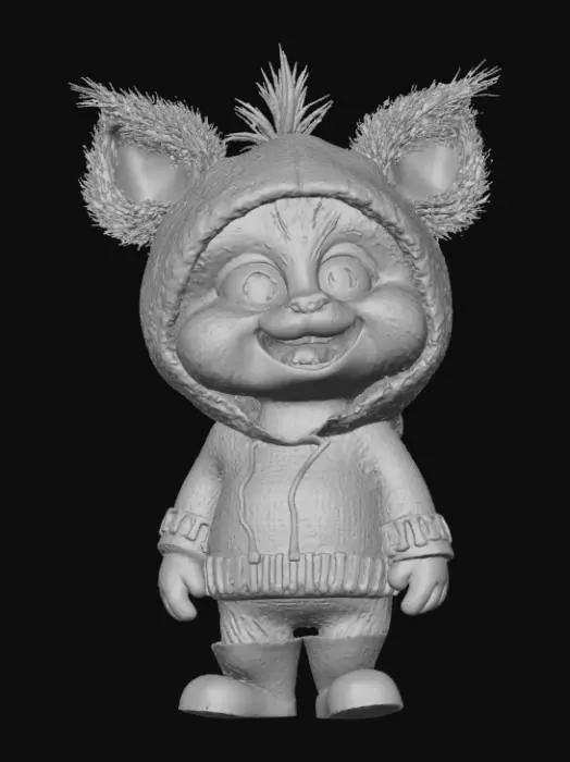 3D model for Smooth detail, Chuckles, the fierce but cute chibi monster.