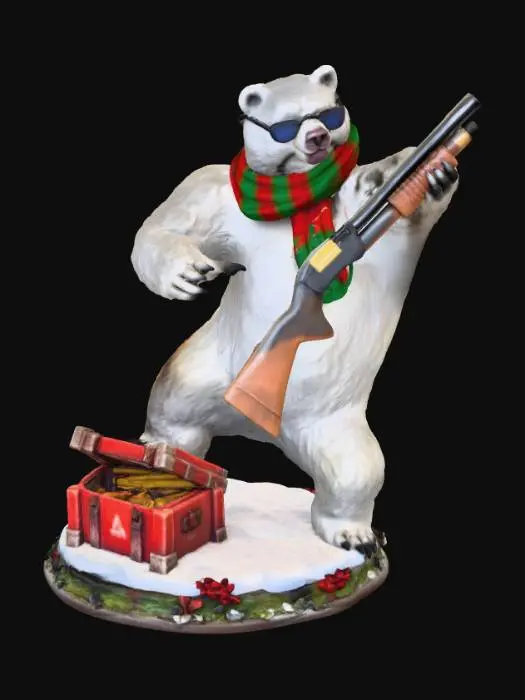 3D model for Bear with a Shotgun