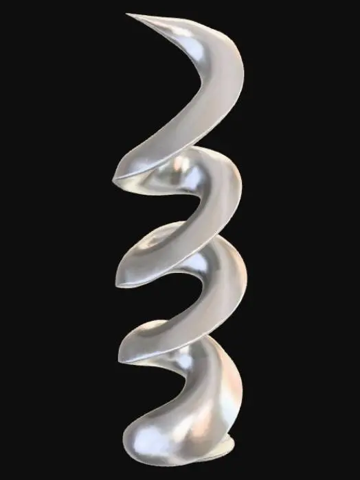 3D model for Smooth detail, abstract, stretched out spring
