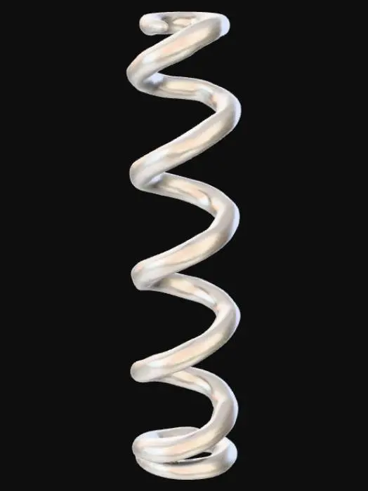 3D model for Smooth detail, stretched out spring