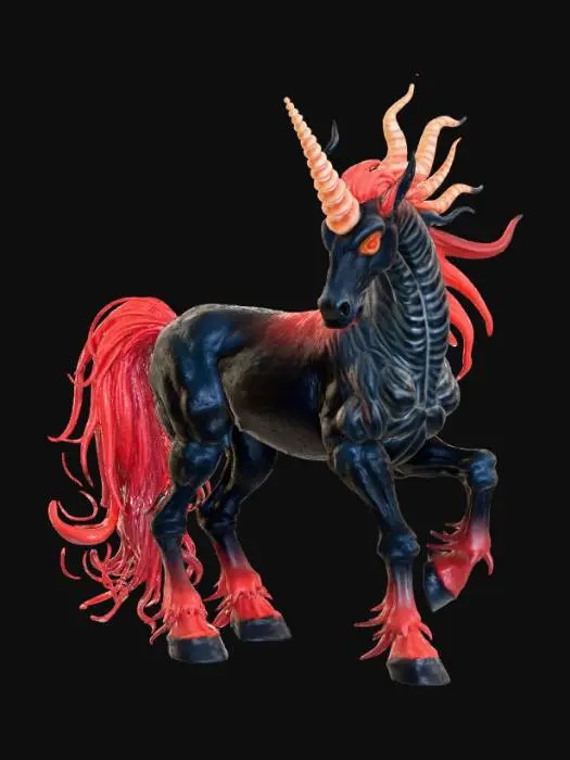 3D model for Abstract detail, massive, demon unicorn