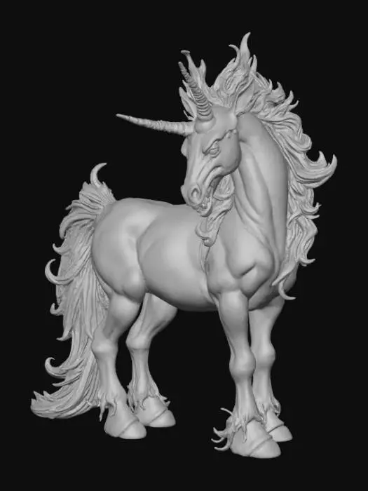 3D model for Abstract detail, massive, demon unicorn