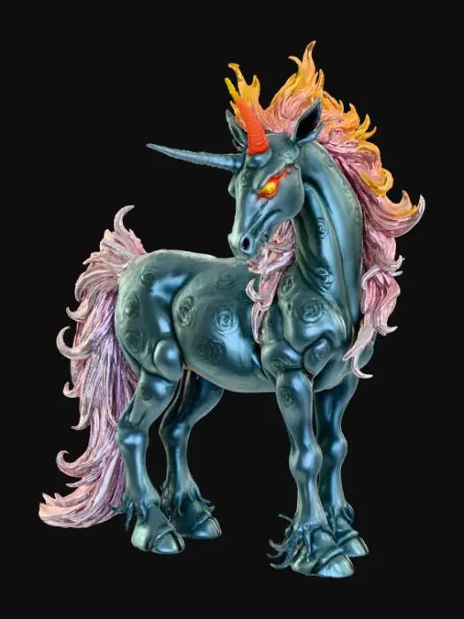 3D model for Abstract detail, massive, demon unicorn