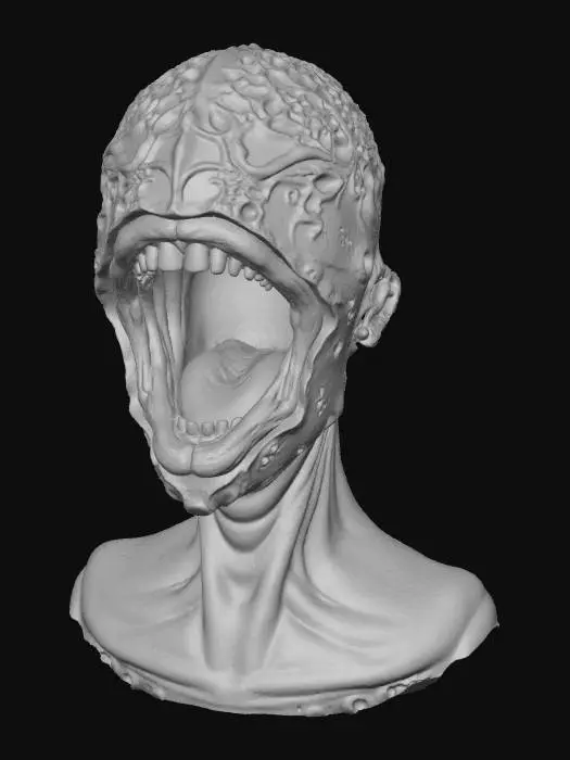 3D model for High deatil, abstract, female mouth portal to the depths