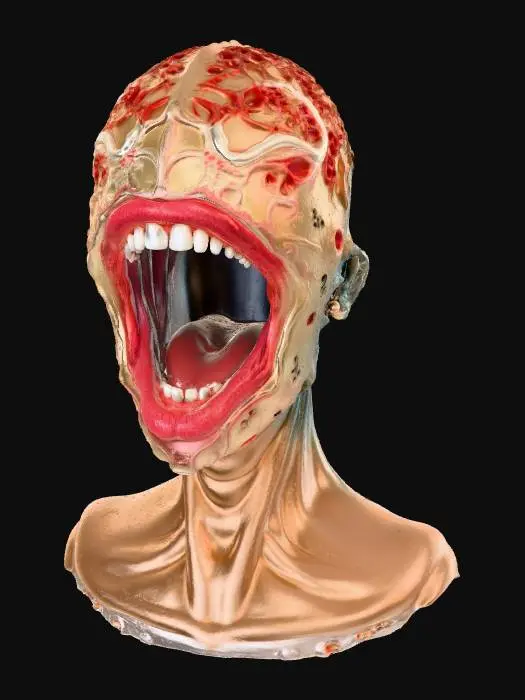 3D model for High deatil, abstract, female mouth portal to the depths