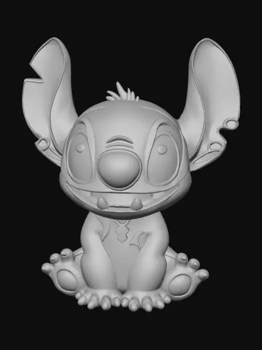 3D model for High detail, Stitch Face, broach only.