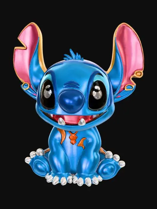 3D model for High detail, Stitch Face, broach only.