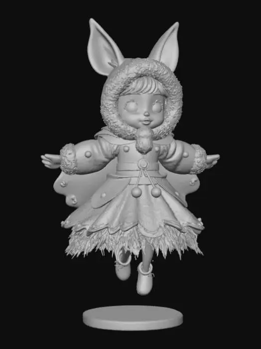 3D model for High detail, Fantasy, Fey Creature, wearing high detail christmas clothes, standing on high detailed base, in action pose, #Christmas2025#