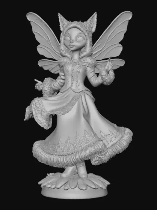3D model for High detail, Fantasy, Fey Creature, wearing high detail christmas clothes, standing on high detailed base, in action pose, #Christmas2025#