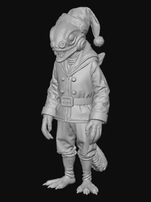 3D model for High detailed, Xenomorphic, Christmas, Tabletop Decoration.