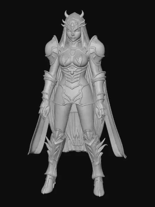 3D model for Fantasy, anime, round slime, wearing detailed armor