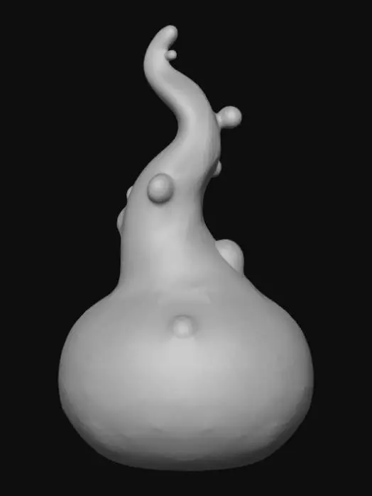 3D model for Round kawaii slime