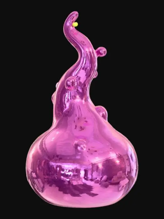 3D model for Round kawaii slime