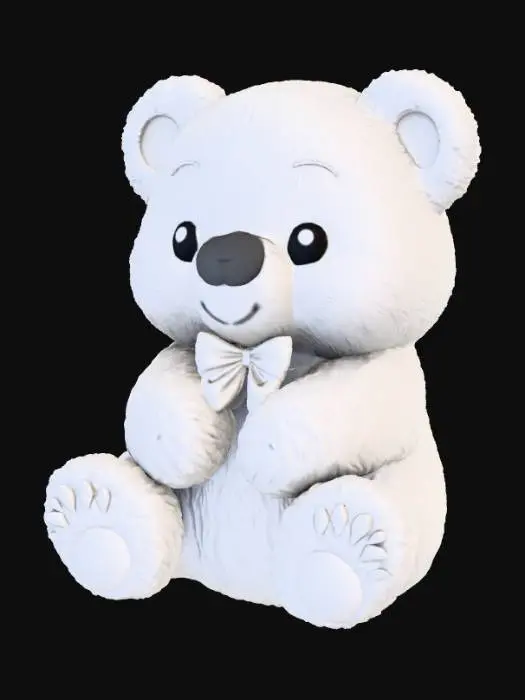 3D model for Smooth Simple detail, plain, kolala bear