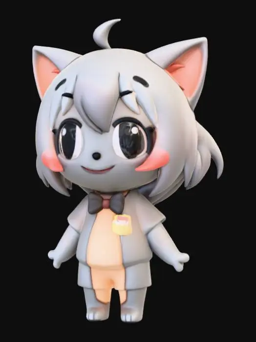 3D model for Simple detail, plain, kolala, kawaii, chibi