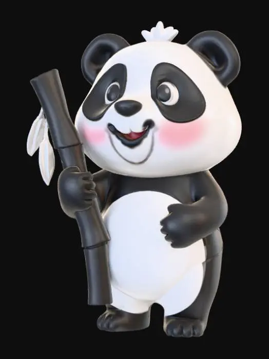 3D model for Panda Emoticon