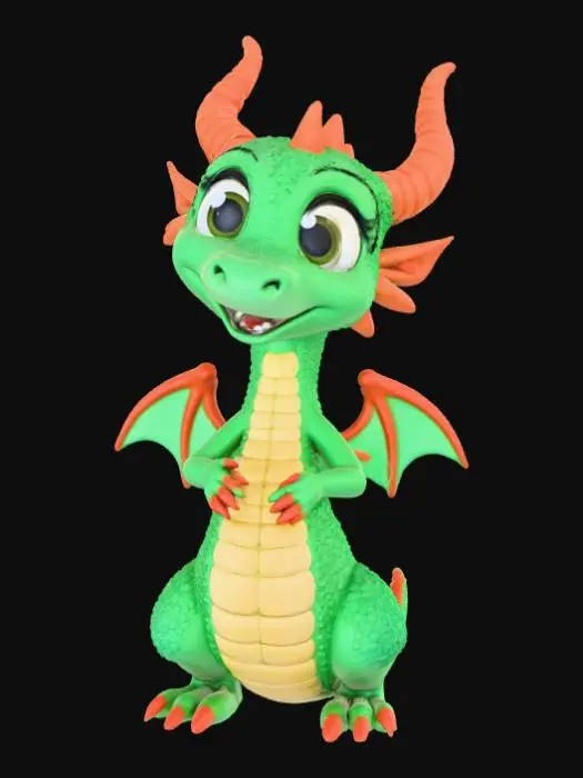 3D model for Dragon Emoticon